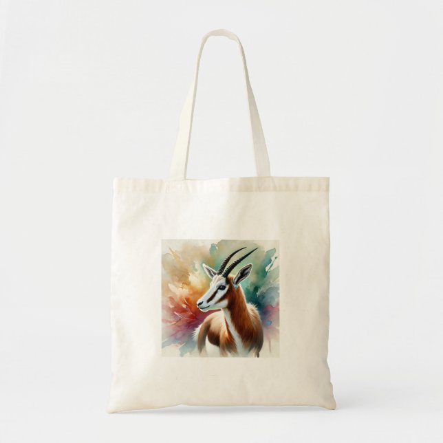 Bontebok in watercolor 220924AREF116 - Watercolor Tote Bag (Front)