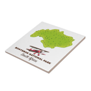 Bontebok National Park South Africa map Ceramic Tile