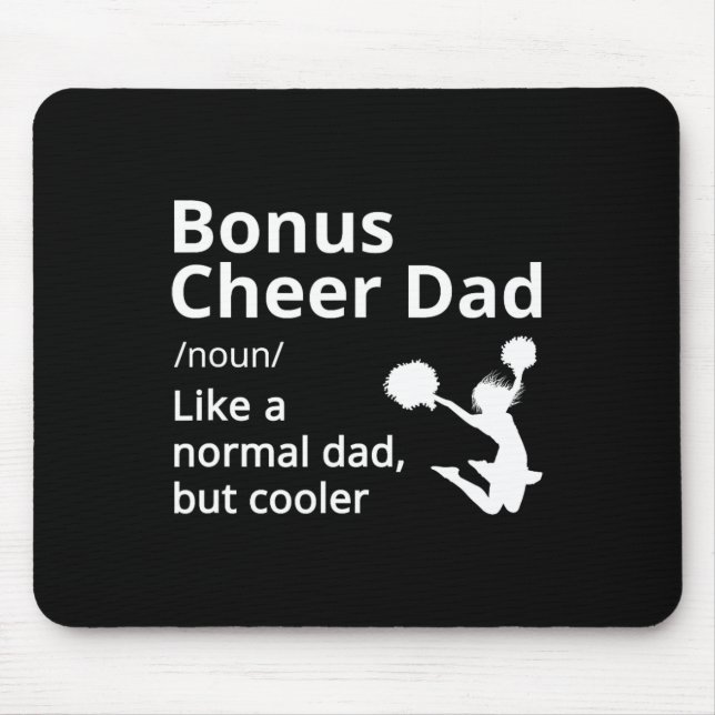 Bonus Cheer Dad Definition Cheerleader  Mouse Pad (Front)
