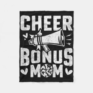 Bonus Cheer Mom - Cheerleading Mom Cheerleader Mot Fleece Blanket
