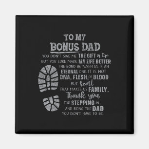 Bonus Dad Fathers Day Design For Stepdad From Daug Magnet