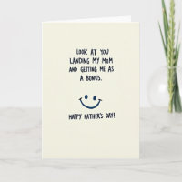 Bonus Dad Funny Art Card