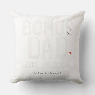 Bonus Dad Heartfelt Pillow Gift from Daughter Son