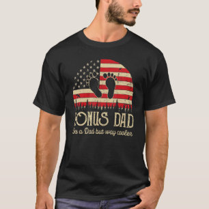Bonus Dad Like A Dad But Way Cooler Men Usa Flag S T-Shirt