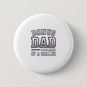 Bonus Dad of a Baller Vintage Sports Shirt Design_ 6 Cm Round Badge