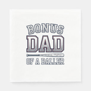 Bonus Dad of a Baller Vintage Sports Shirt Design_ Napkin