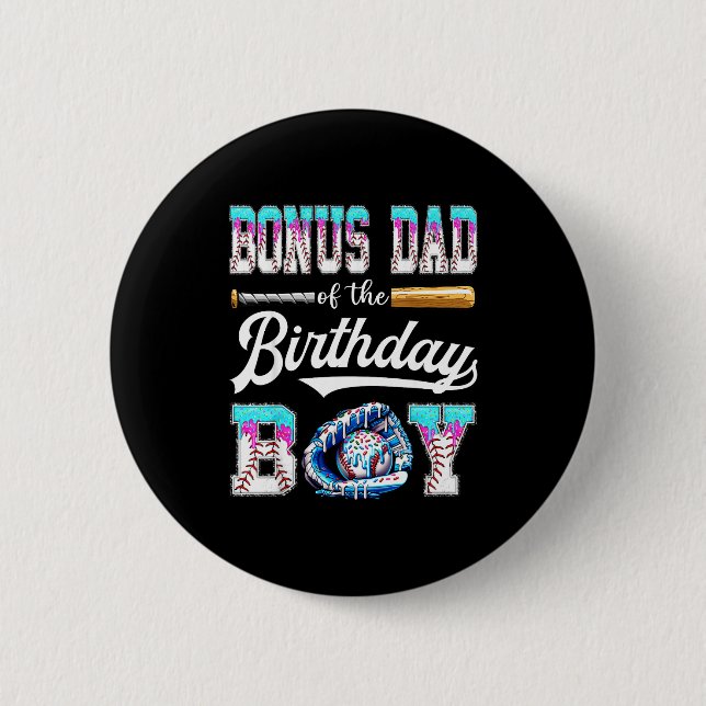 Bonus Dad Of The Birthday Boy Baseball Ice Cream D 6 Cm Round Badge (Front)