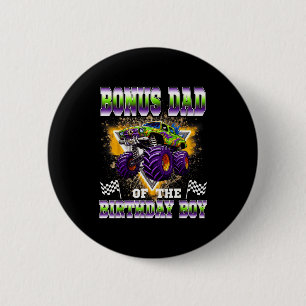 Bonus Dad Of The Birthday Boy Monster Truck Birthd 6 Cm Round Badge