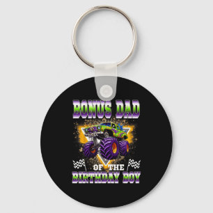 Bonus Dad Of The Birthday Boy Monster Truck Birthd Key Ring
