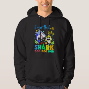 Bonus Dad Of The Birthday Boy Shark Blue Yellow Do Hoodie