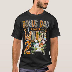 Bonus Dad Of The Wild Two 2nd Birthday Boy Safari T-Shirt