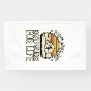 Bonus Dad & Son Best Friends Vintage Shirt Design_ Banner