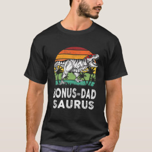 Bonus-Dadsaurus Funny T Rex Dinosaur Bonus-Dad Sau T-Shirt