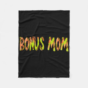 Bonus Mom Of Both Half Sketll Softll Birthday Boy  Fleece Blanket