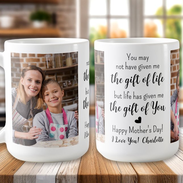 BONUS MOM Poem Custom 2 Photo Mother's Day Coffee Mug (Creator Uploaded)