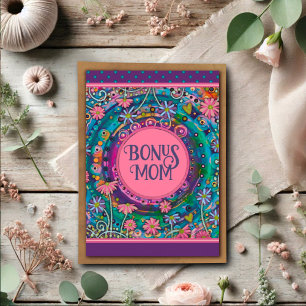 Bonus Mum Floral Pretty Unique Mother’s Day Card
