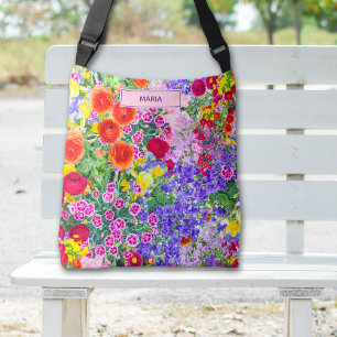 Bonus Mum Gift - Colourful Flower Design Crossbody Bag