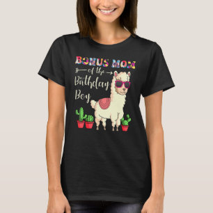 Bonus Mum Of The Birthday Boy LLama Bday Party Cel T-Shirt