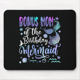 Bonus Mum Of The Birthday Mermaid Bday Girl Party Mouse Pad