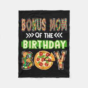 Bonus mum of the boy birthday boy pizza lover fleece blanket