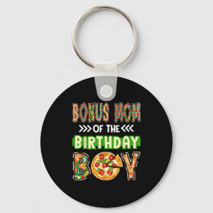 Bonus mum of the boy birthday boy pizza lover key ring