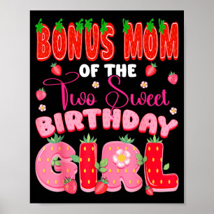 Bonus mum of the two sweet 2nd birthday girl poster