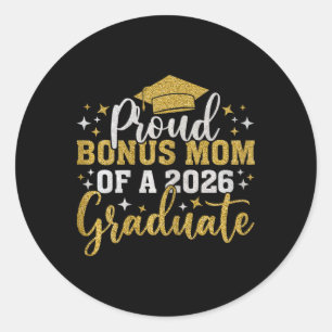 Bonus Mum Senior 2026 Proud Bonus Mum Of A 2026 Gr Classic Round Sticker