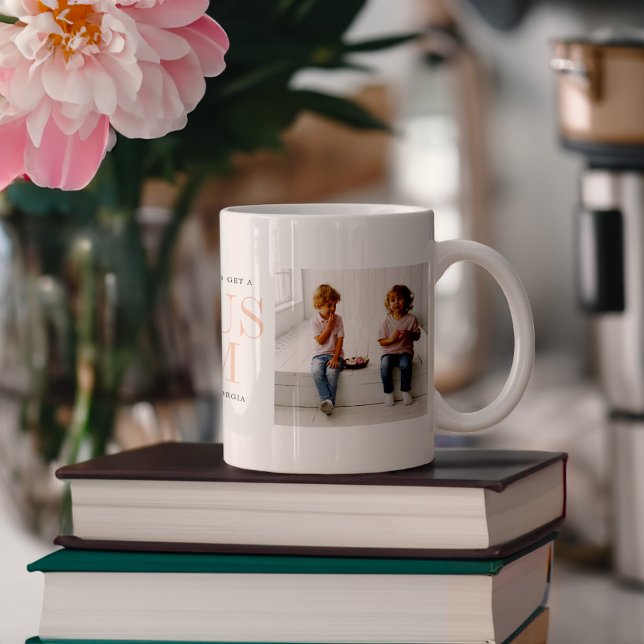 "Bonus Mum" Step Mum | Two Photo Collage Coffee Mug (Creator Uploaded)