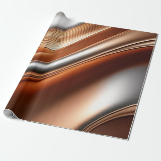 Bonze Silver Wavy Patterned Wrapping Papper Paper