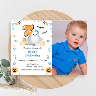 Boo 3rd Birthday  Invitation