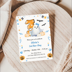 Boo 3rd Birthday  Invitation