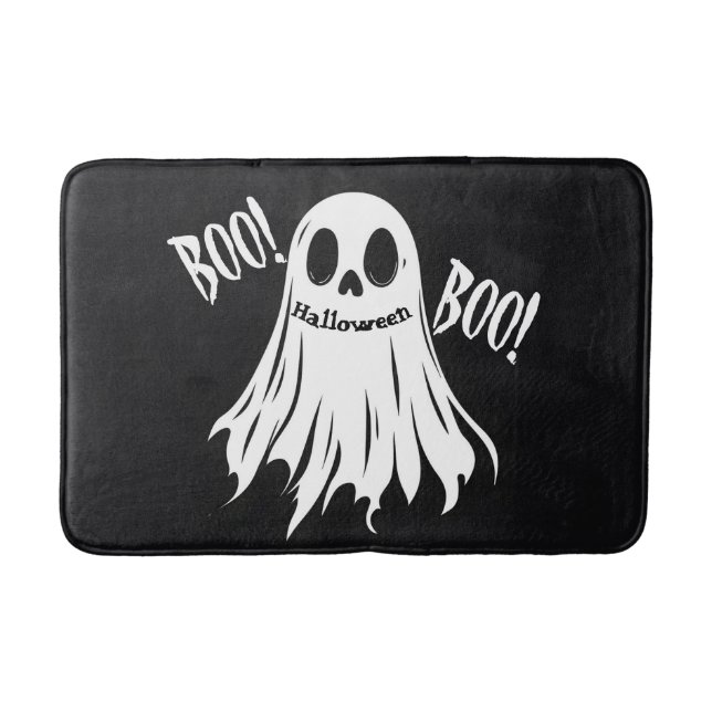 BOO! – A Ghostly Grin  Bath Mat (Front)