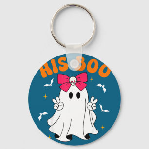 Boo &amp; boo funny matching halloween couples key ring