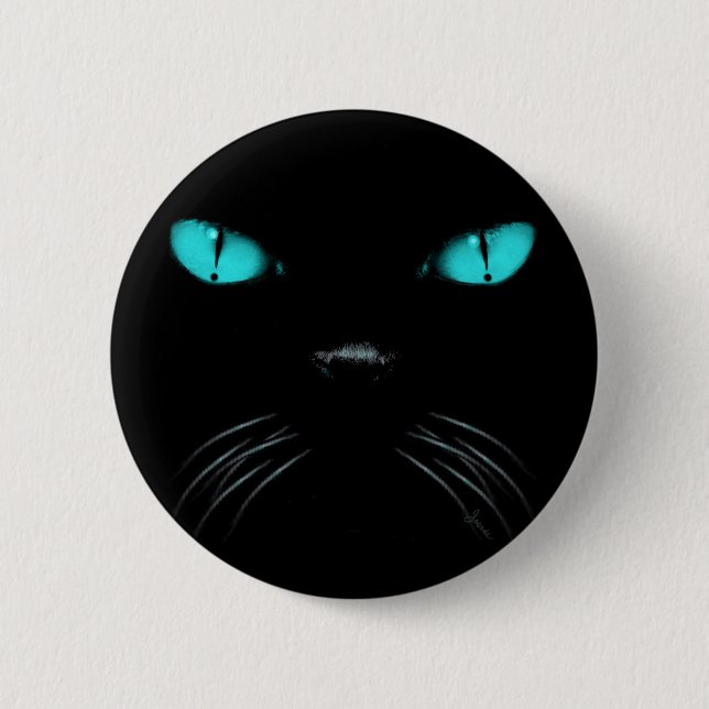 Boo - Aquamarine Button (Front)