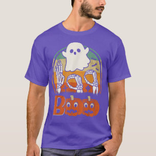 BOO ASL Hands American Sign Language Ghost Hallowe T-Shirt