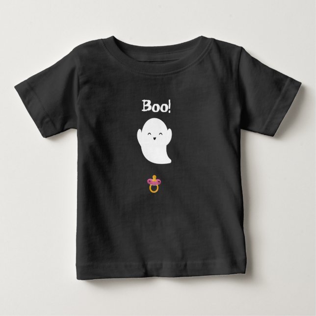 Boo! Baby pops out pacifier to say boo! T-Shirt (Front)