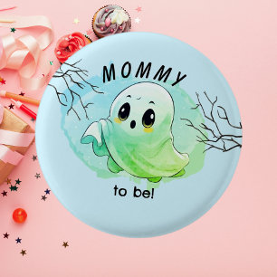 Boo Baby Shower Halloween Blue Themed Cute Party 3 Cm Round Badge