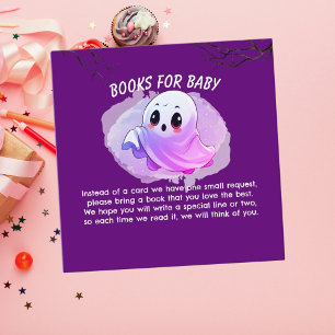 Boo Baby Shower Halloween Deep Purple Themed Party Enclosure Card
