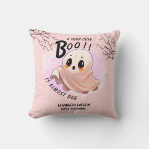 Boo Baby Shower Halloween Pink themed Cute Party Cushion