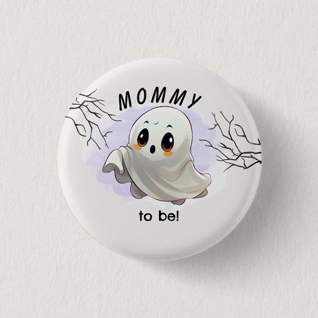 Boo Baby Shower Halloween themed Cute Party 3 Cm Round Badge (Front)