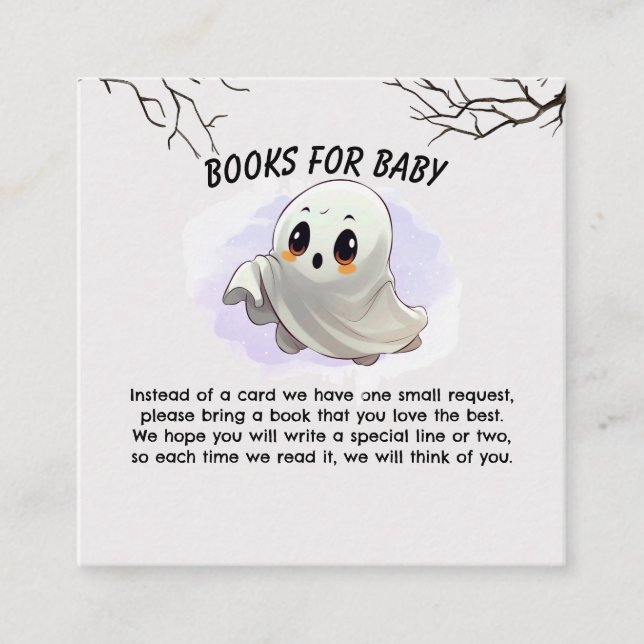 Boo Baby Shower Halloween themed Cute Party Enclosure Card (Front)