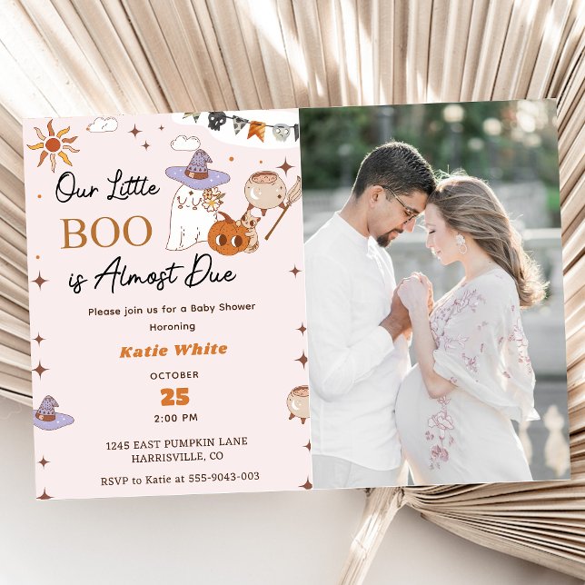 Boo Baby Shower Our Little Boo Is Almost Due  Invitation (Creator Uploaded)