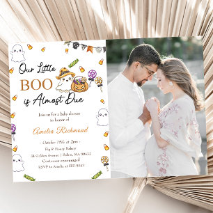 Boo Baby Shower Our Little Boo Is Almost Due Photo Invitation