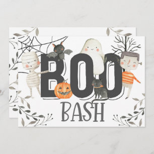 Boo Bash Ghost Halloween Birthday Party Invitation