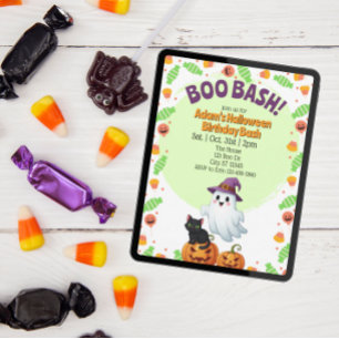 Boo Bash, Halloween Birthday Invitation