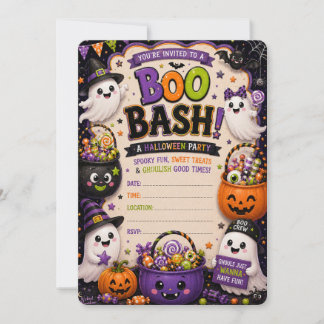 Boo Bash Halloween Party Invitation 