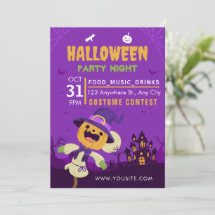 Boo Bash Halloween Party Invitation,Costume Party  Invitation