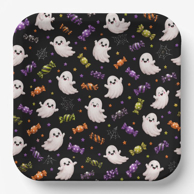 Boo Bash Square Party Plates (Front)