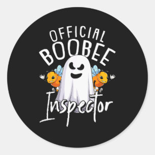 Boo-bee Inspector Lazy Diy Halloween Costume Funny Classic Round Sticker