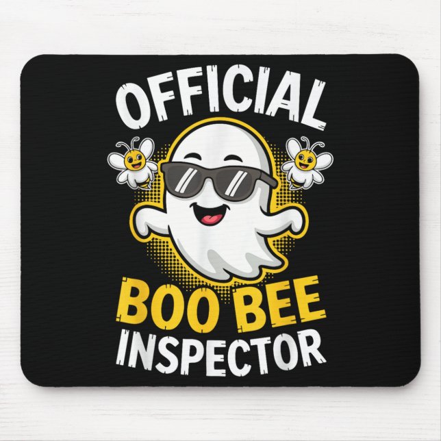 Boo Bee Inspector Shirt Men Women Halloween Costum Mouse Pad (Front)